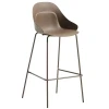 Hnědá plastová barová židle Kave Home Sanile 74 cm