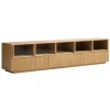 Dubový TV stolek Kave Home Helvine 242 x 40 cm