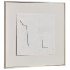 Bílý abstraktní obraz Kave Home Gadir 80 x 80 cm