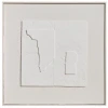 Bílý abstraktní obraz Kave Home Gadir 80 x 80 cm