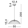 Bílé závěsné světlo Nova Luce Ammos 50 cm