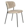 Béžová bouclé jídelní židle JOLIEN