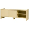 Žlutý lakovaný TV stolek Rali 160 x 48 cm