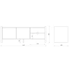 Žlutý lakovaný TV stolek Rali 160 x 48 cm