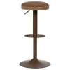 Hnědá čalouněná barová židle Mevo 60-82 cm