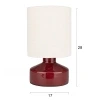 Červená keramická stolní lampa NOOK 28 cm