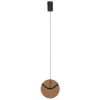 Hnědé skleněné závěsné LED světlo Nova Luce Halley 20 cm