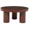 Červený keramický konferenční stolek Patterna 71 cm