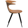 Hnědá kožená jídelní židle DAN-FORM Flair