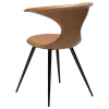 Hnědá kožená jídelní židle DAN-FORM Flair