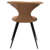 Hnědá kožená jídelní židle DAN-FORM Flair