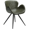 Zelená koženková jídelní židle DAN-FORM Gaia