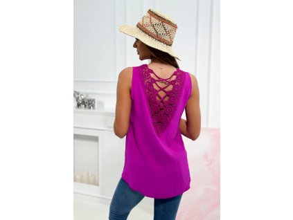 eng pl Viscose blouse with lace insert dark purple 24990 3