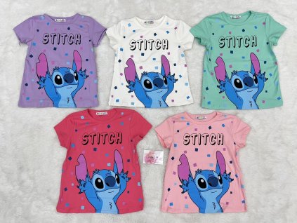 Dívčí tričko Stitch, fialové