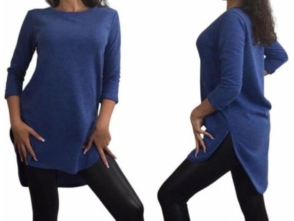 Dámská teplejší tunika, modrá