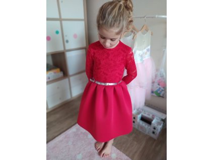 Dívčí šaty LUXURY, červené