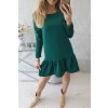 eng pl Dress with a flounce dark green 18351 5