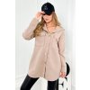 eng pl Insulated cotton sweatshirt with decorative buttons dark beige 25750 1