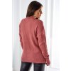 eng pl Sweater put on over the head with a fashionable weave dark pink 26476 1