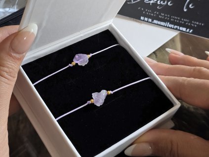 Amethyst Levandulový BFF náramek