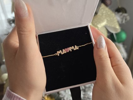 Náramek na ruku MAMA Roses Heart Gold