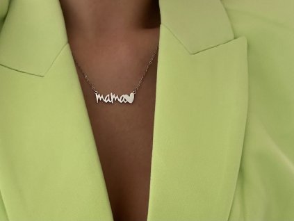 Řetízek Mama Stříbrné srdce