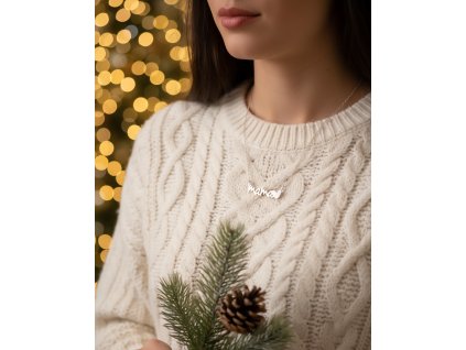 Řetízek Mama Stříbrné srdce