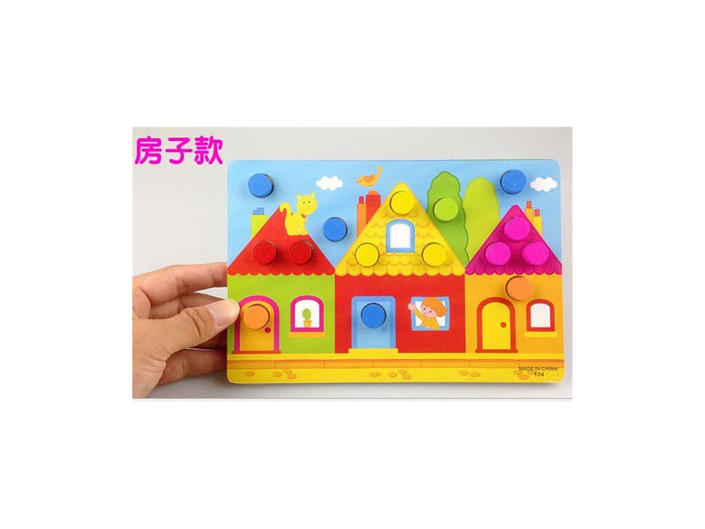 Color Cognition Board Montessori Educational Toys For Children Wooden Toy Jigsaw Kids Early Learning Color Match 1