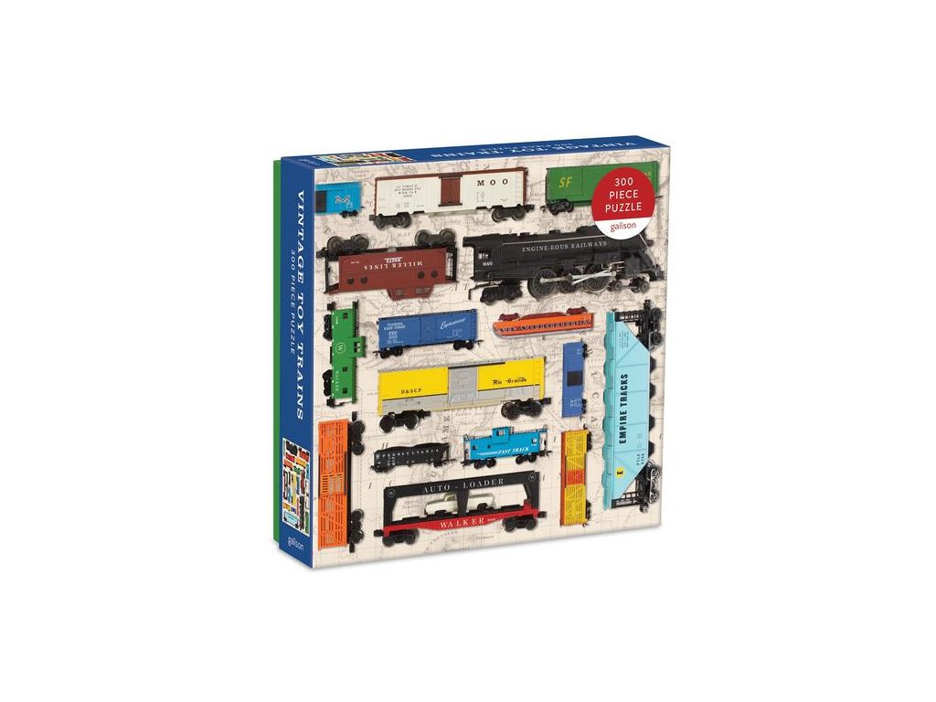 Galison Puzzle Vláčky vintage 300 dílků