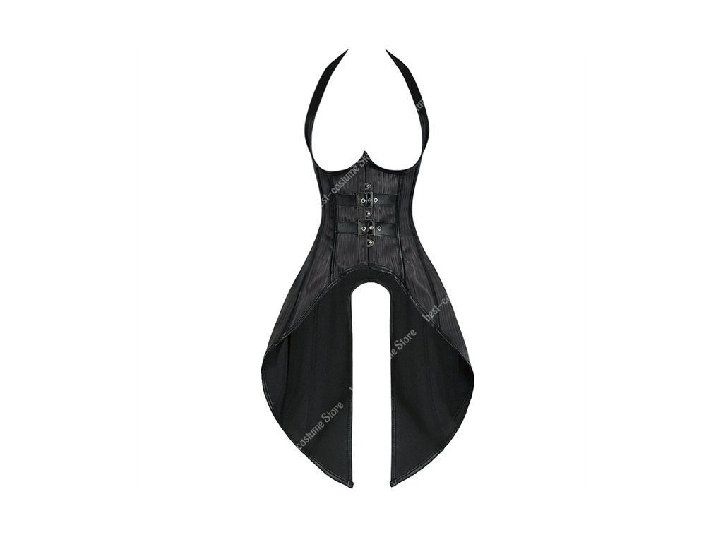 Steampunk Corsets for Women Gothic Corset Bustier Zipper Plus Size Vintage Faux Leather Corset Top Brown.jpg 640x640 (20)
