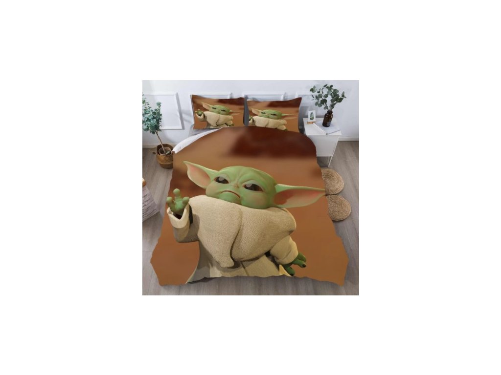 3-dílné ložní povlečení Star Wars Yoda 3D - Mom & Kids