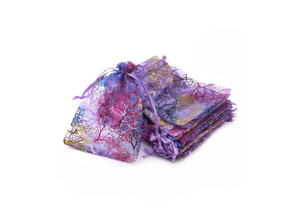 25pcs lot 50pcs lot Gift Bag Jewelry Packaging Organza Drawstring Bag Multi size Colorful Trees Printing.jpg 640x640 (3)
