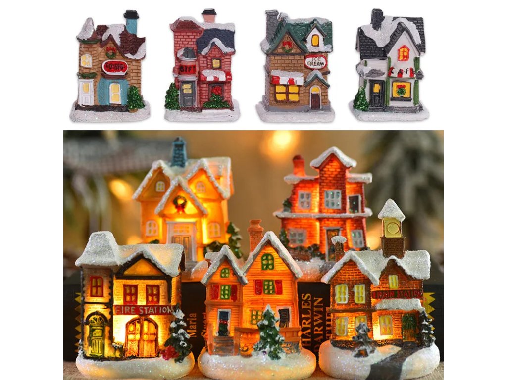 Christmas LED Light Ornaments European Resin House Xmas Gift Room Decor Christmas Decoration for Home 2022.jpg (1)