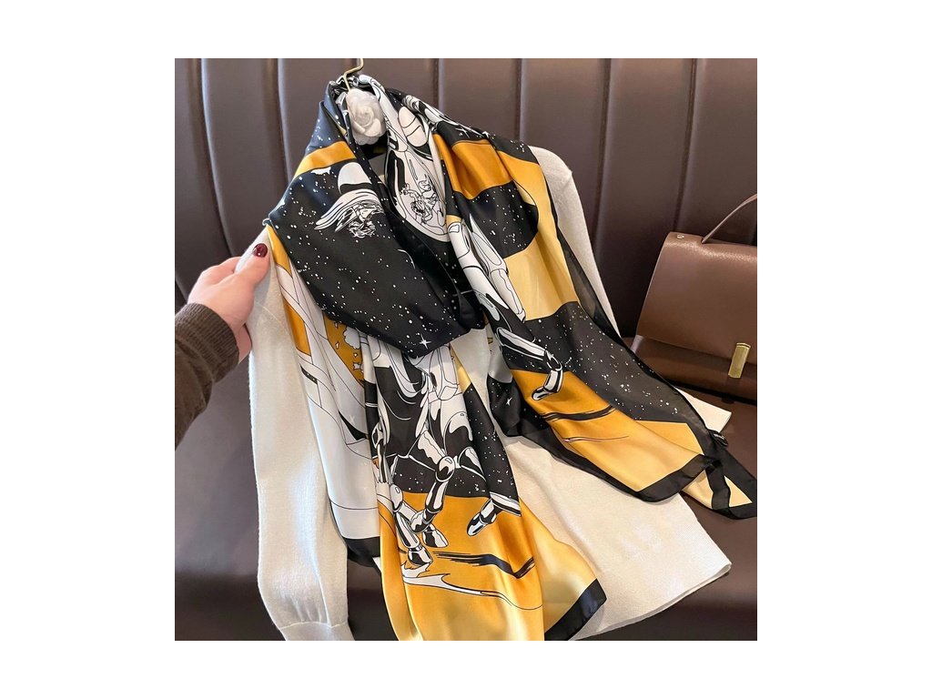 2023 180 90cm Luxury Brand Spring Summer Autumn Women Clothing New Fashion Color matching printed silk.jpg 640x640 (50)