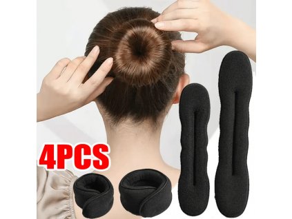 4PCS Sponge Hair Styling Tool Curly Hair Maker Hair Scrunchie Headband Twist Donut Bun Curler Hairbands.jpg