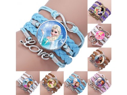 Disney princess children cartoon bracelet Frozen Elsa lovely wristand girl gift clothing accessories bangle kid make 0