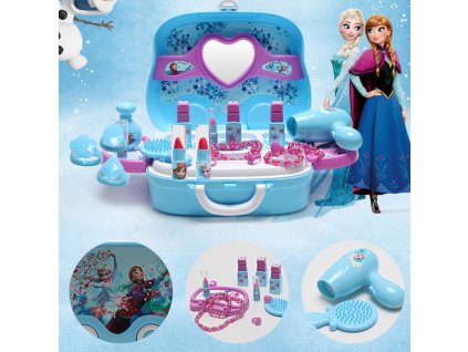Disney frozen elsa and anna Makeup set Fashion House Simulation Dresser Toy Beauty pretend play for 1
