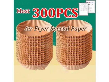 50 300PCS Kitchen Air Fryer Paper Special Paper Accesories Baking Disposable Oil proof Paper Non Stick.jpg