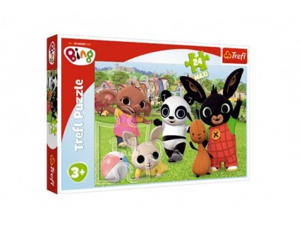 Puzzle Maxi 24 dílků Bing Bunny Zábava v parku 60x40cm v krabici 40x26,5x4cm