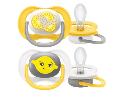 avent dudlik ultra air happy 6 18 m citron zluta bila