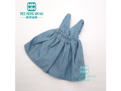 1PCS Blyth Doll Clothes fashion denim casual dress white shirt for Blyth Azone 1 6 doll 7