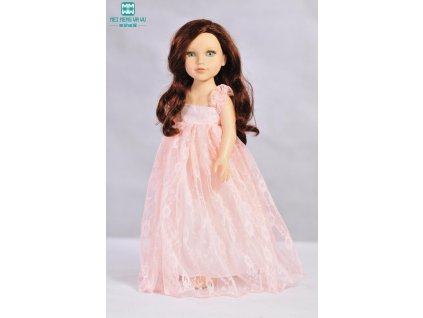 Krajkové dlouhé šaty pro American girl a Baby Born 45 cm
