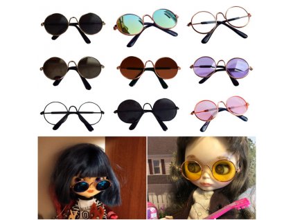 Doll Cool Glasses Pet Sunglasses For BJD Blyth American Grils Toy Photo PropsRamadan Festival GiftRamadan Festival 0