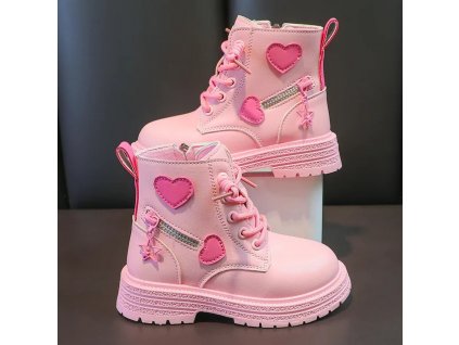 Girls Boots Kids Fashion Rubber Boots Cool Girl Autumn and Winter Cotton Soft Sole Pink with.jpg 640x640.jpg (3)