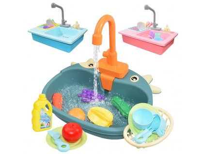 Kids Kitchen Sink Toys Simulation Electric Dishwasher Mini Kitchen Food Pretend Play House Toy Set Children.jpg