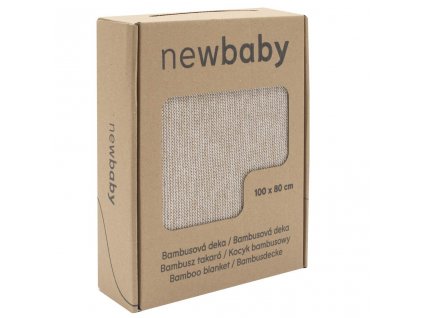 Bambusová pletená deka New Baby 100x80 cm beige (Barva Béžová)
