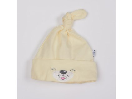 Bavlněná kojenecká čepička Bobas Fashion Lucky krémová (Barva Béžová, Velikost 68 (4-6m))