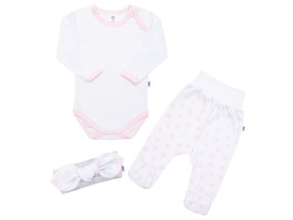 3-dílná bavlněná kojenecká souprava New Baby Lili (Barva Bílá, Velikost 80 (9-12m))