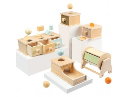 New Montessori Macaroon Color Spinning Drum Match Coin Box Permanent Box Round Rectangular Box Kids Sensory.jpg