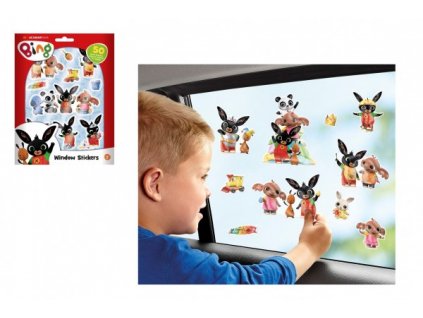Okenní dekorace Bing Bunny 50ks samolepek na kartě 16x21cm